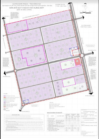 BẢN VẼ QUY HOẠCH SỬ DỤNG ĐẤT KCN VINATEX-TÂN TẠO